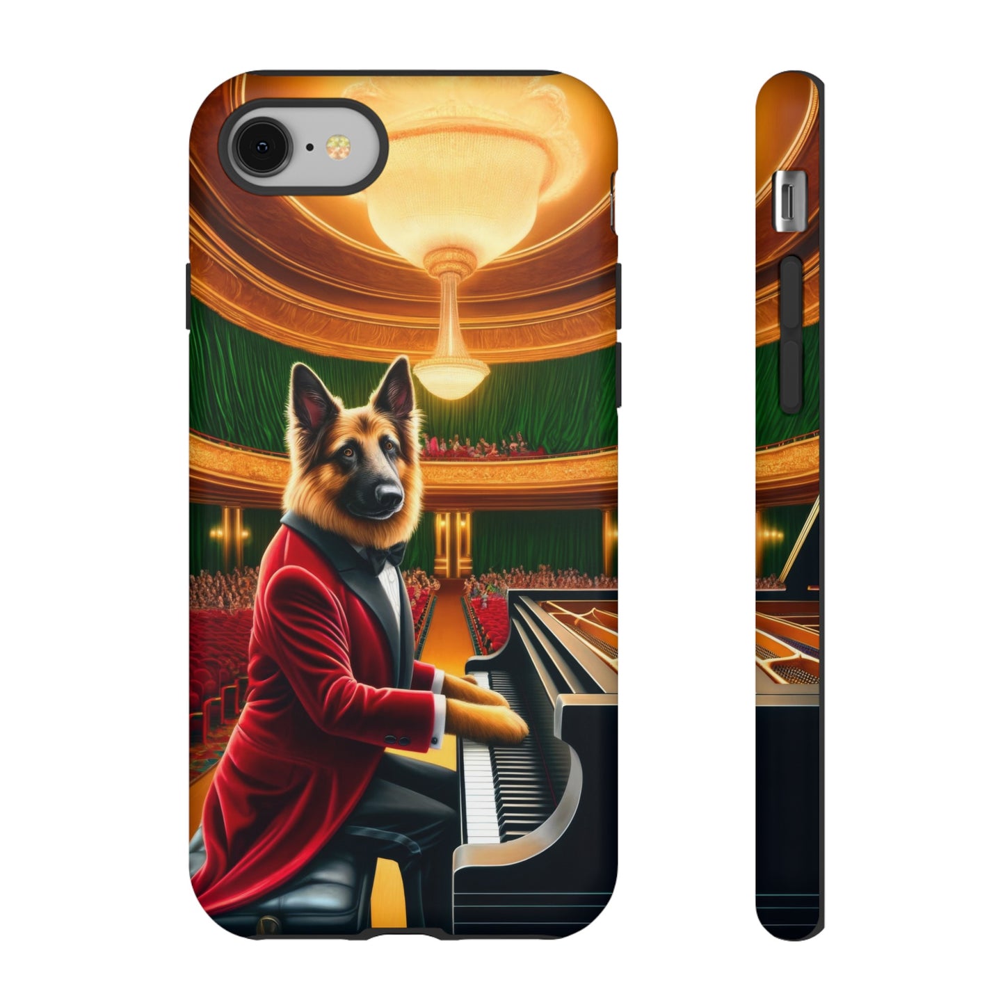 German Shepherd Playing the Piano Phone Case