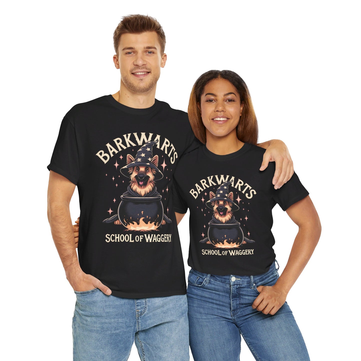 BarkWarts School of Waggery T-Shirt (13 colors) (German Shepherd)