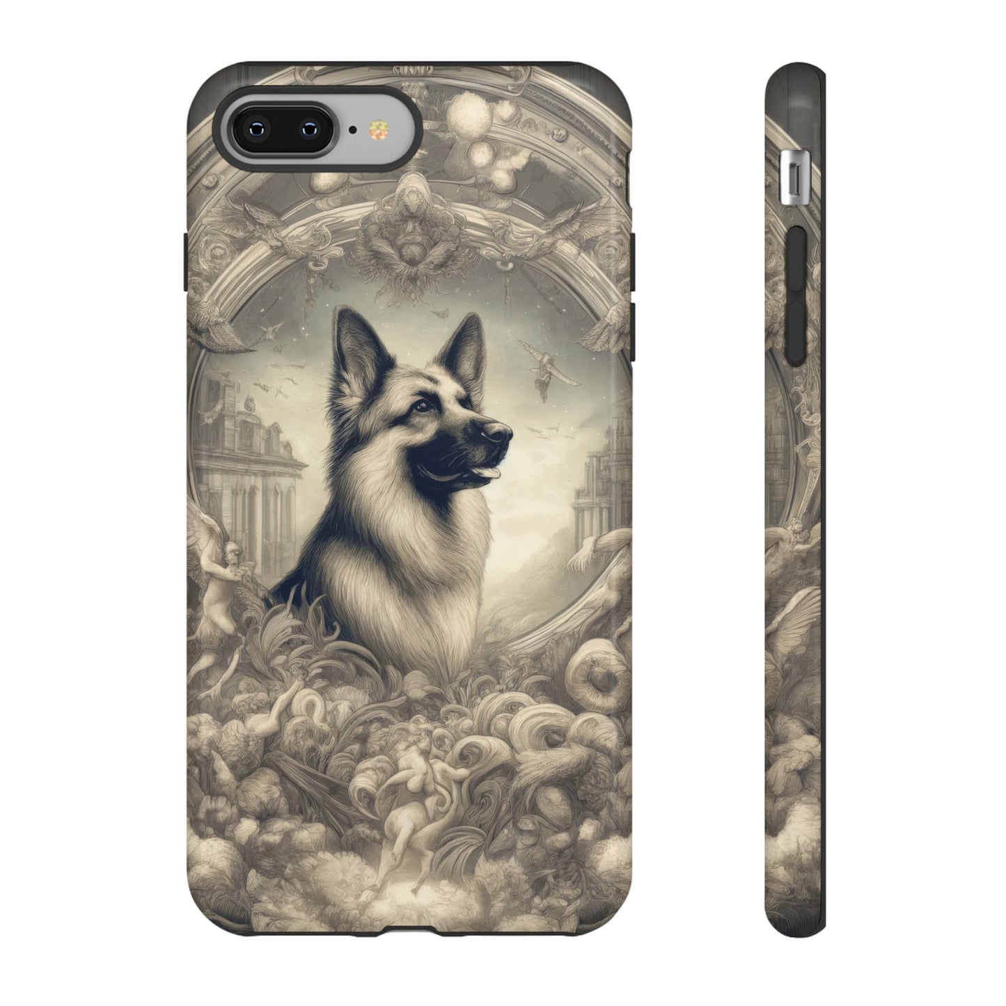 Dreamy fantasy and rococo German Shepherd Phone Case