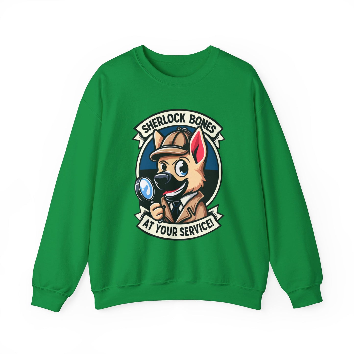 Sherlock Bones Sweatshirt (10 colors) (German Shepherd)