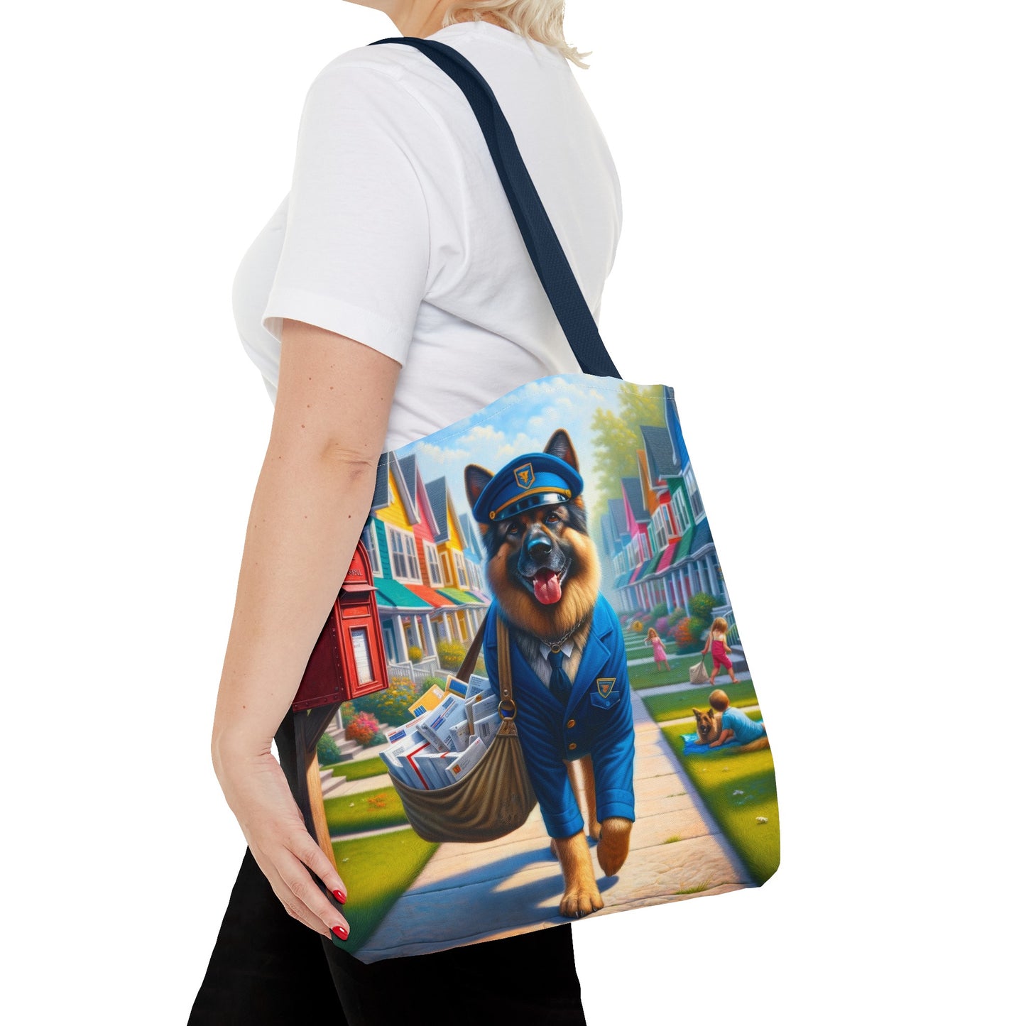 German Shepherd Delivering Mail Tote Bag