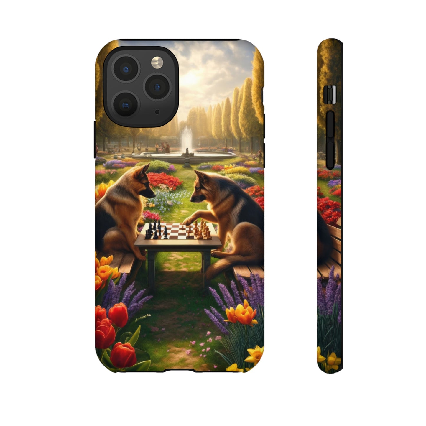 German Shepherd Playing Chess Phone Case