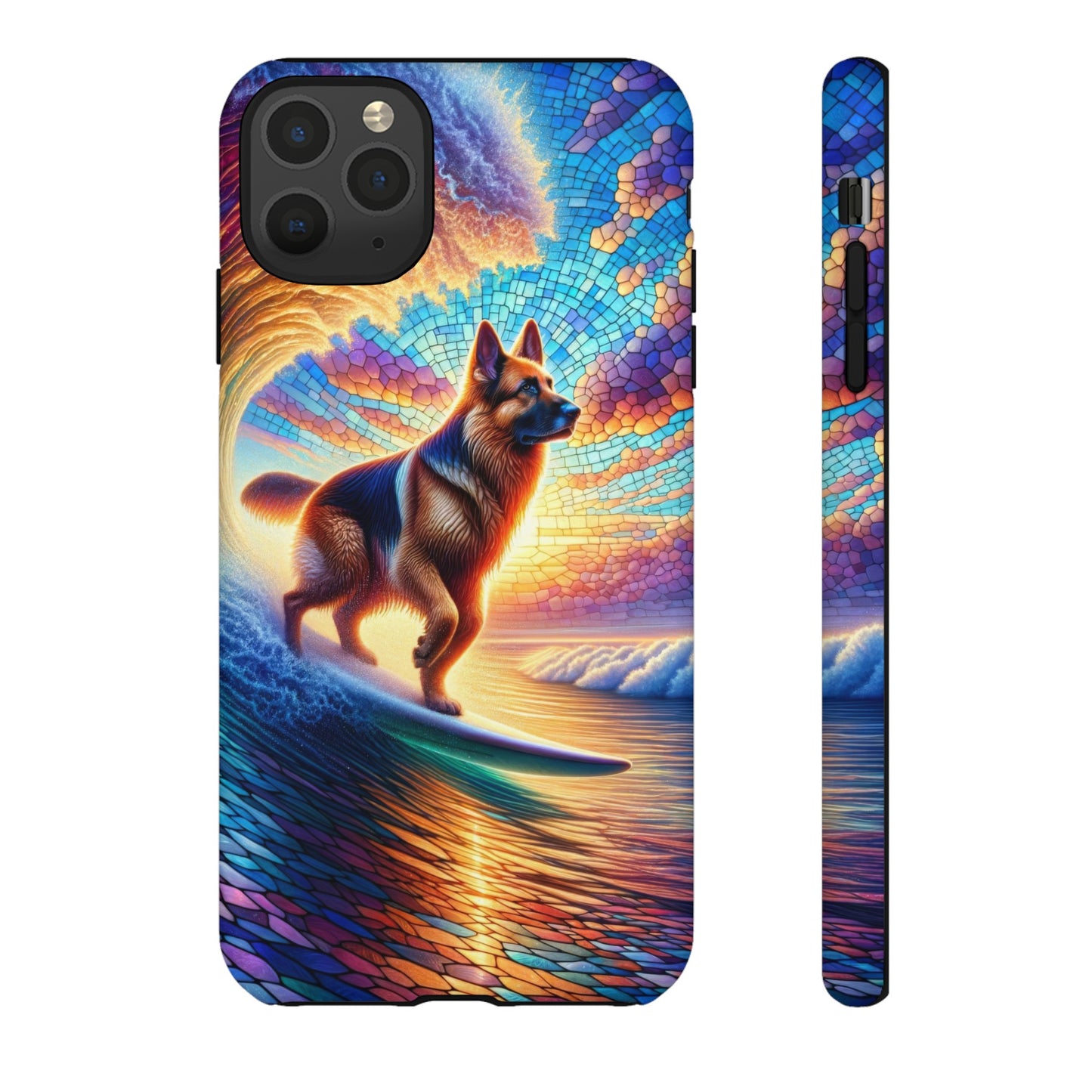 German Shepherd Surfing Phone Case