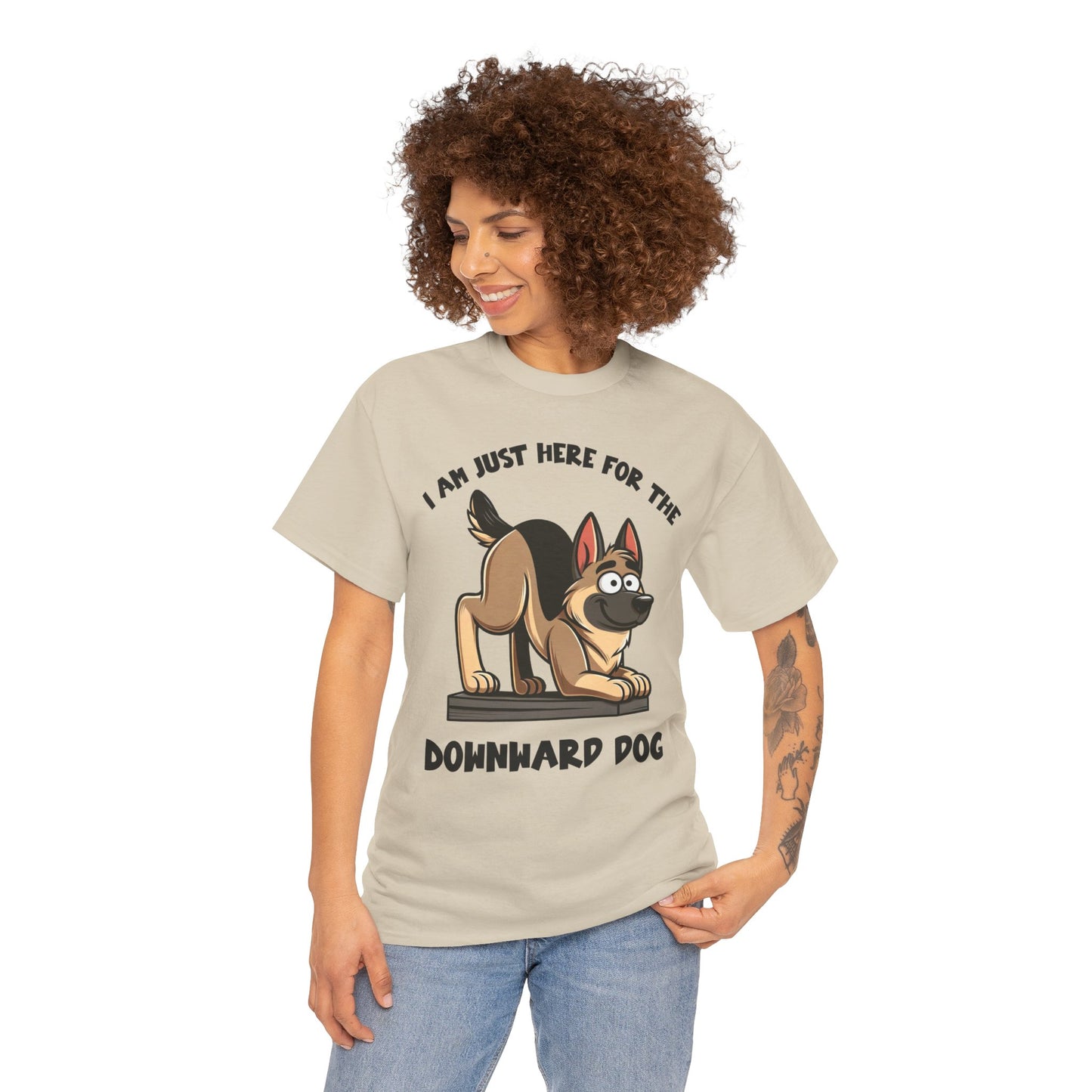 DownWard Dog T-Shirt (13 colors) (German Shepherd)