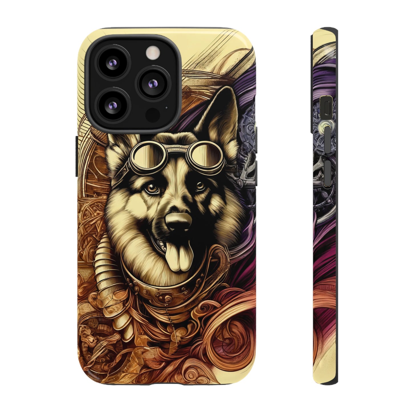 Steampunk German Shepherd Phone Case