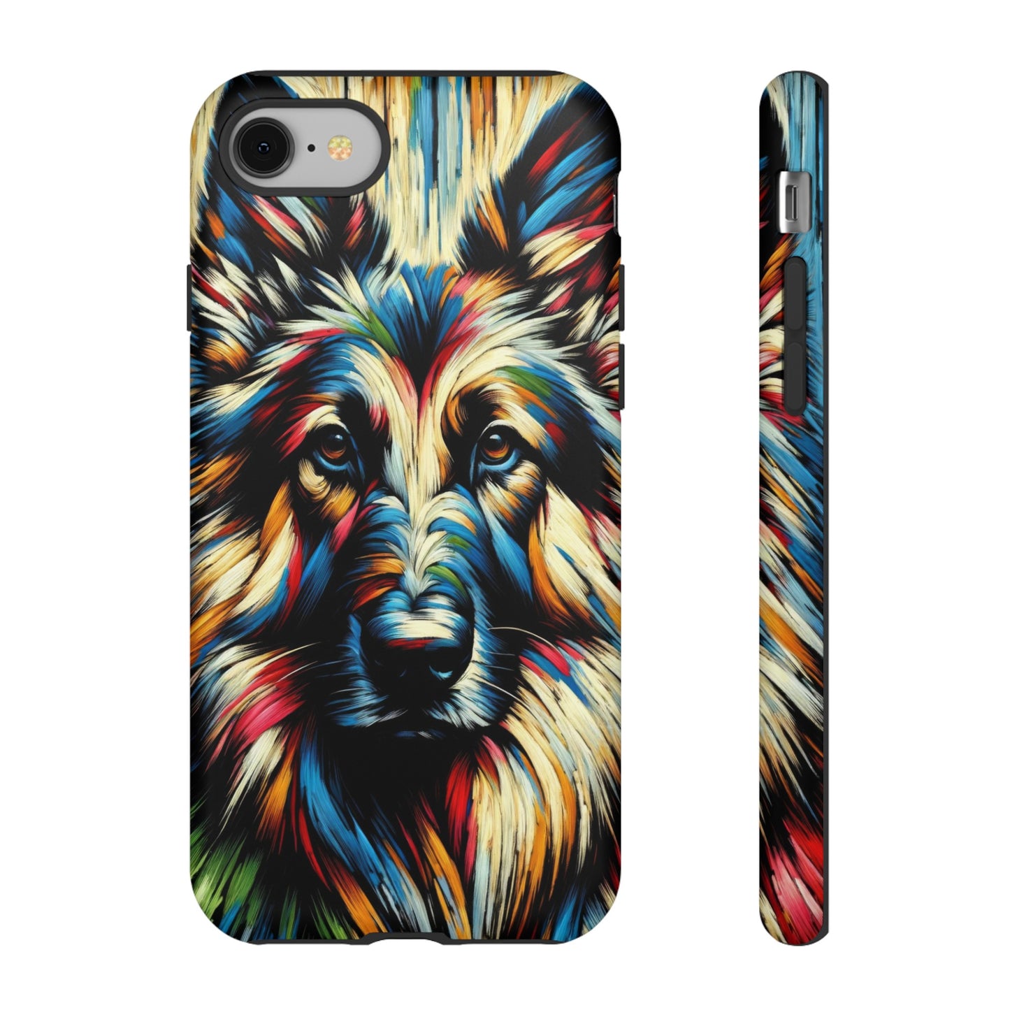 Fauvism scratchboard technique German Shepherd Phone Case