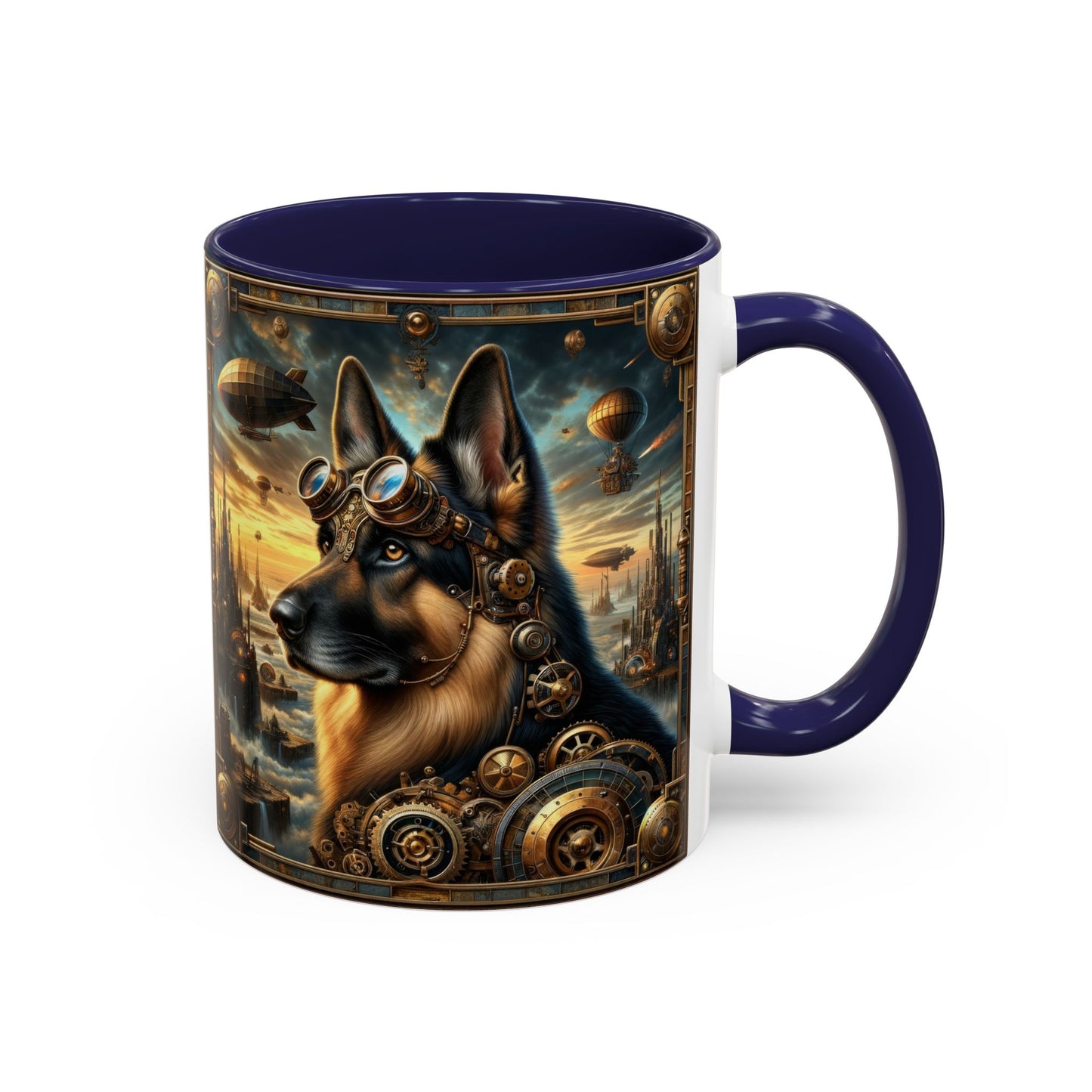 Steampunk Fantasy V2 German Shepherd Coffee Mug