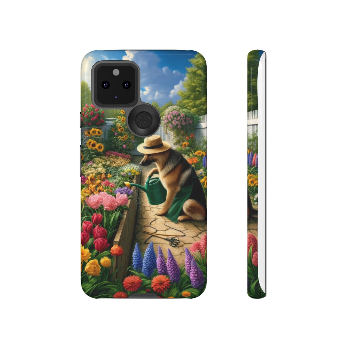 German Shepherd Gardening Phone Case