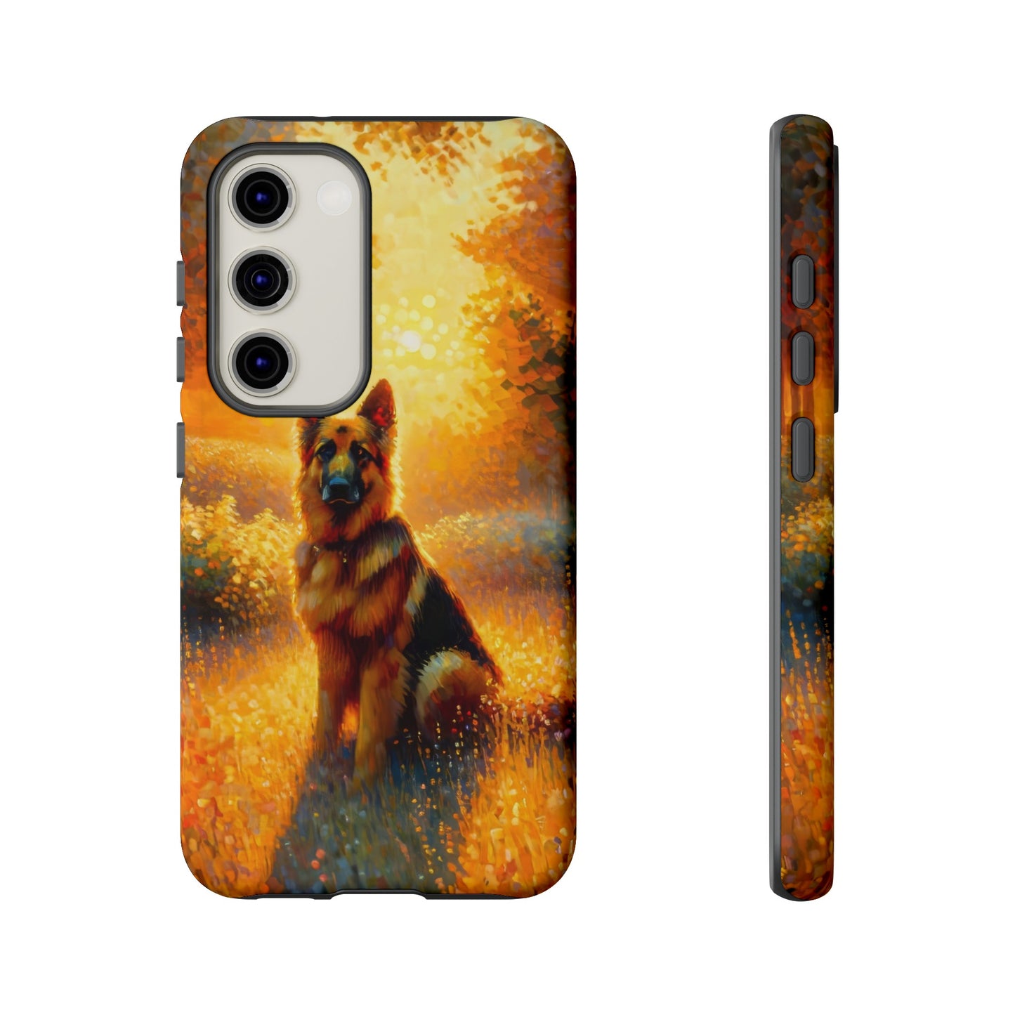 Golden hour and neo-impressionism German Shepherd Phone Case