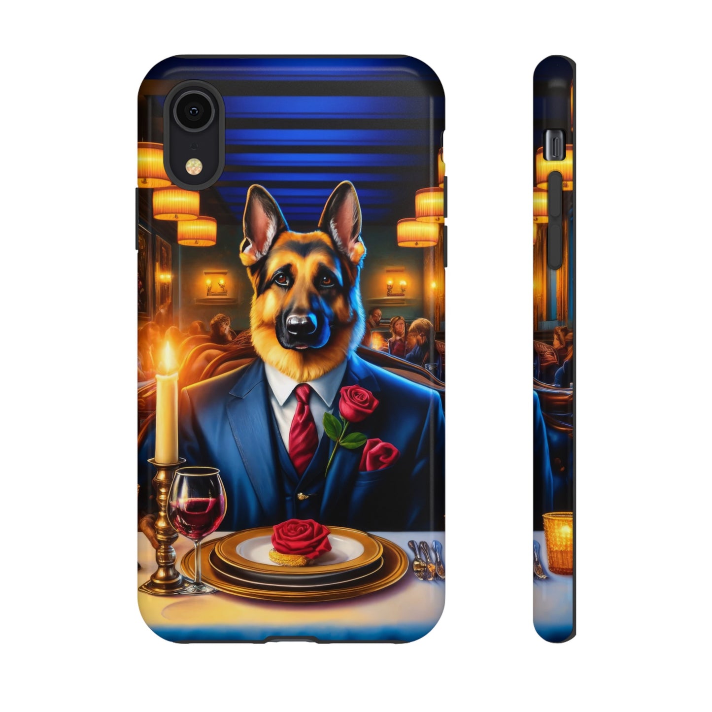 German Shepherd Going on a Date at a Restaurant Phone Case