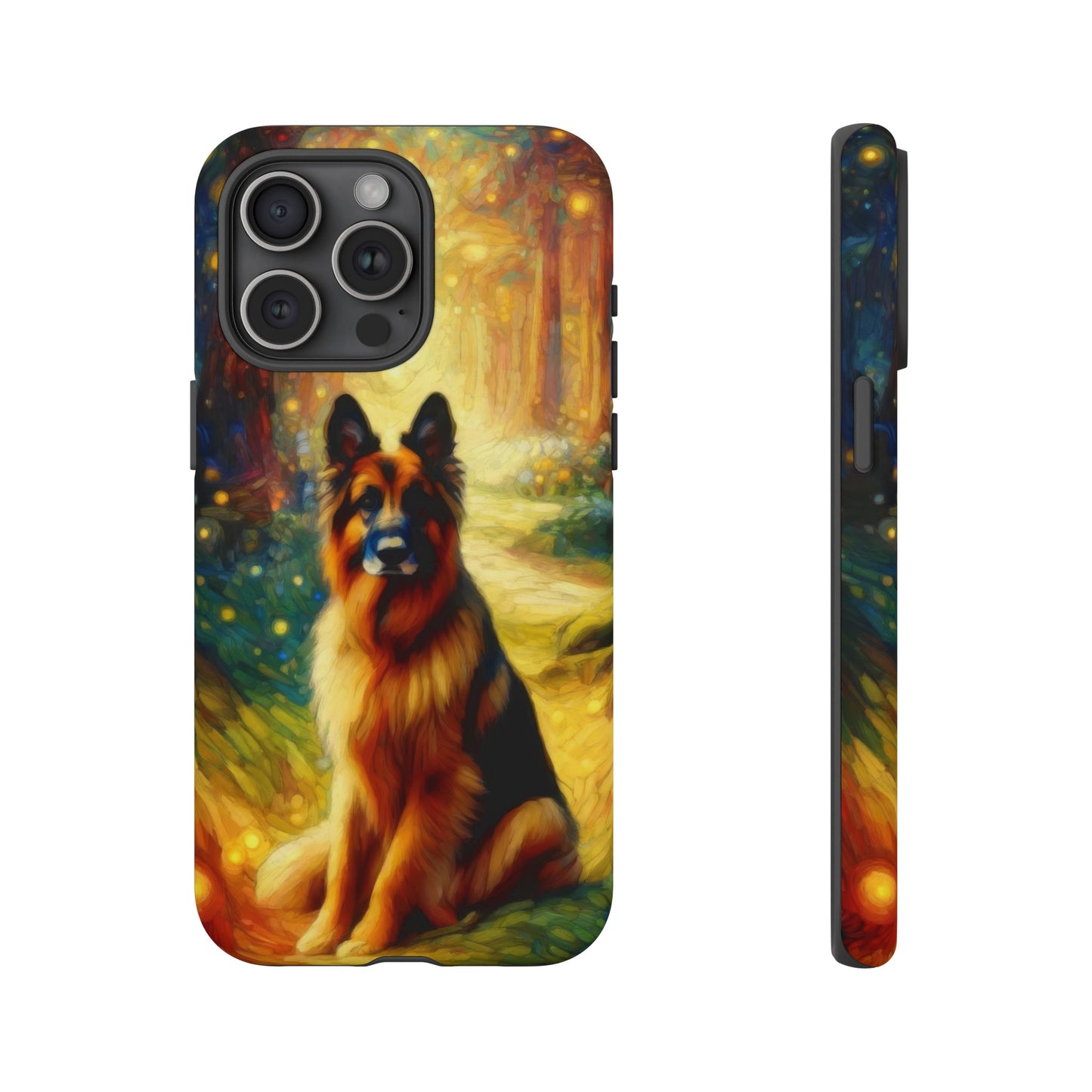 Neo-impressionism and fairy tale German Shepherd Phone Case