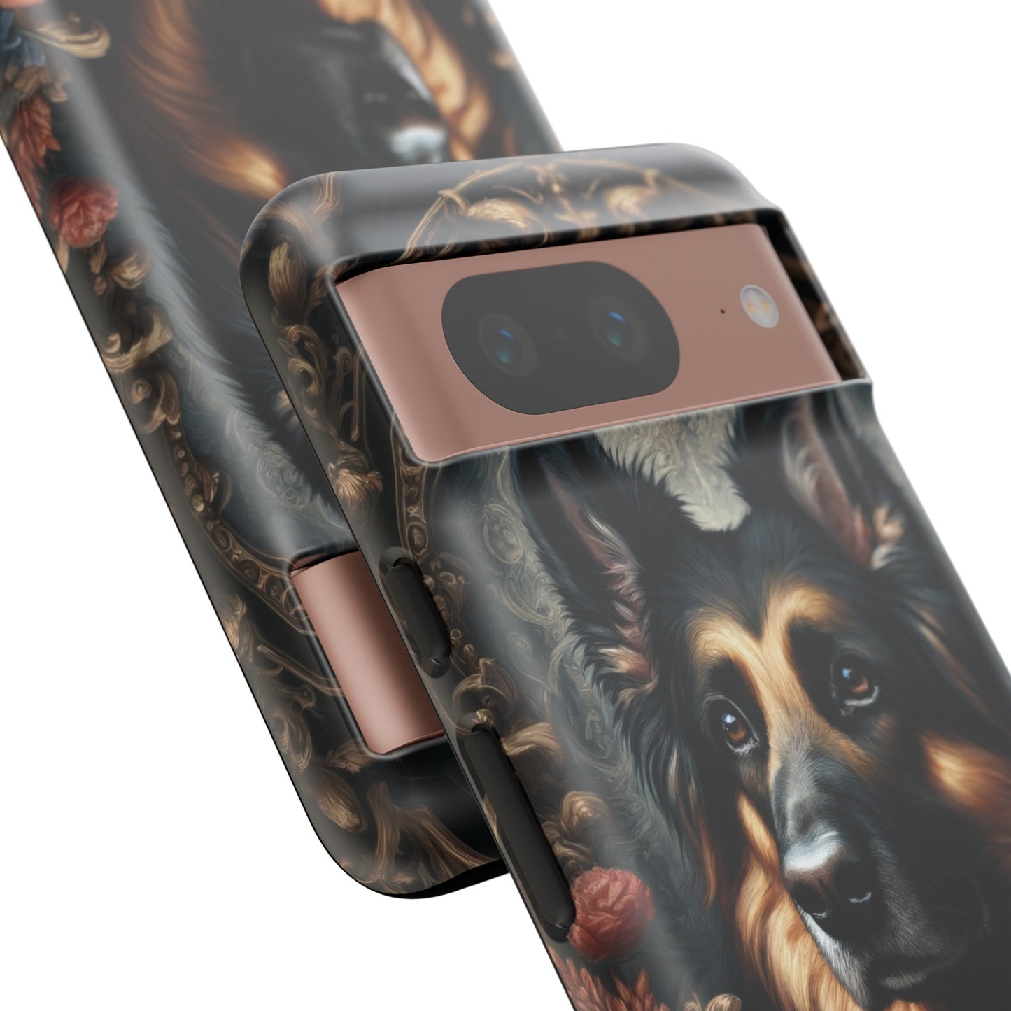 Gothic, high angle German Shepherd Phone Case