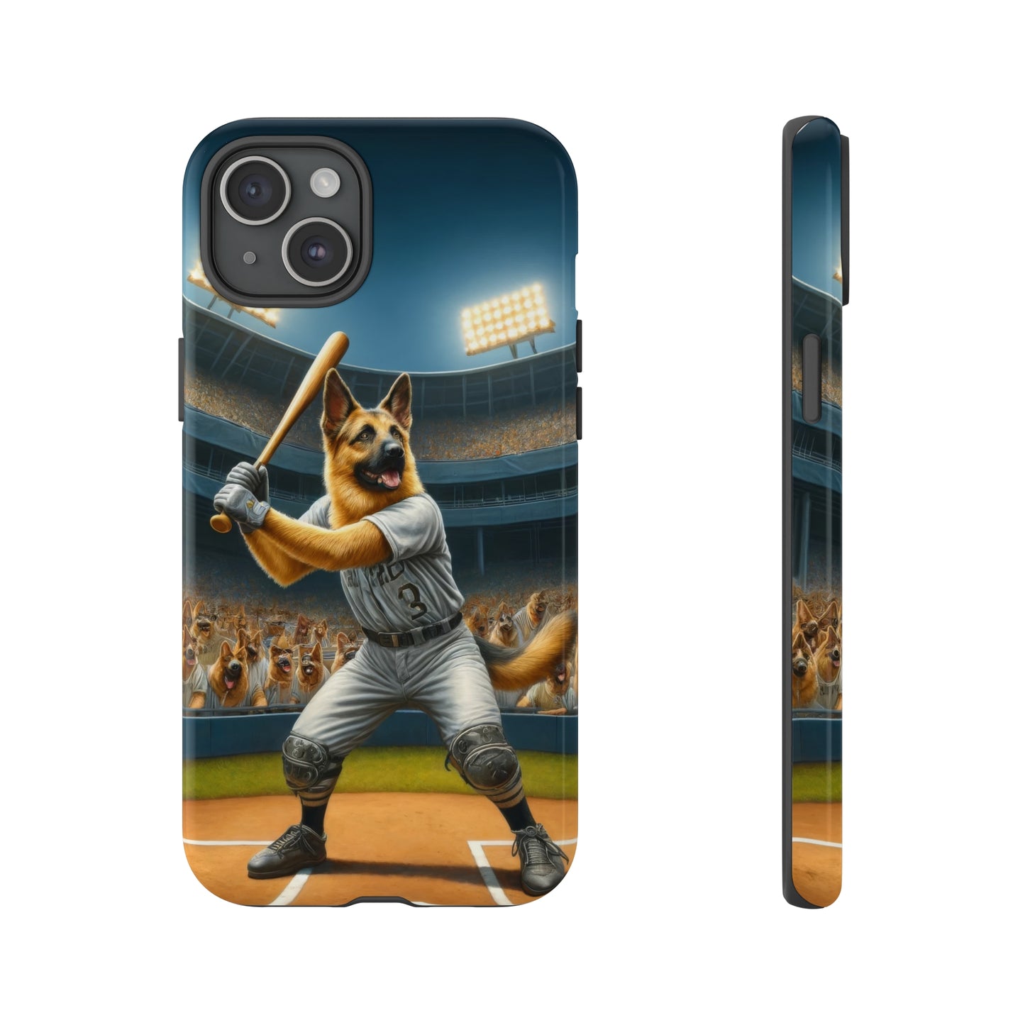 German Shepherd Playing Baseball Tough Phone Case