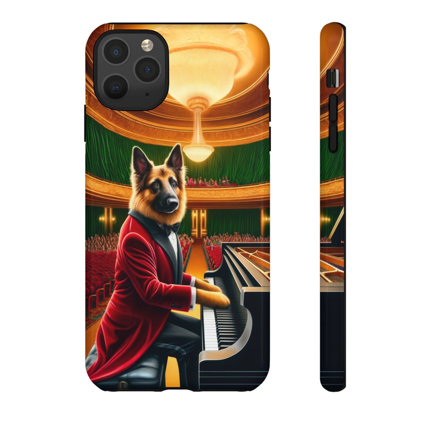 German Shepherd Playing the Piano Phone Case