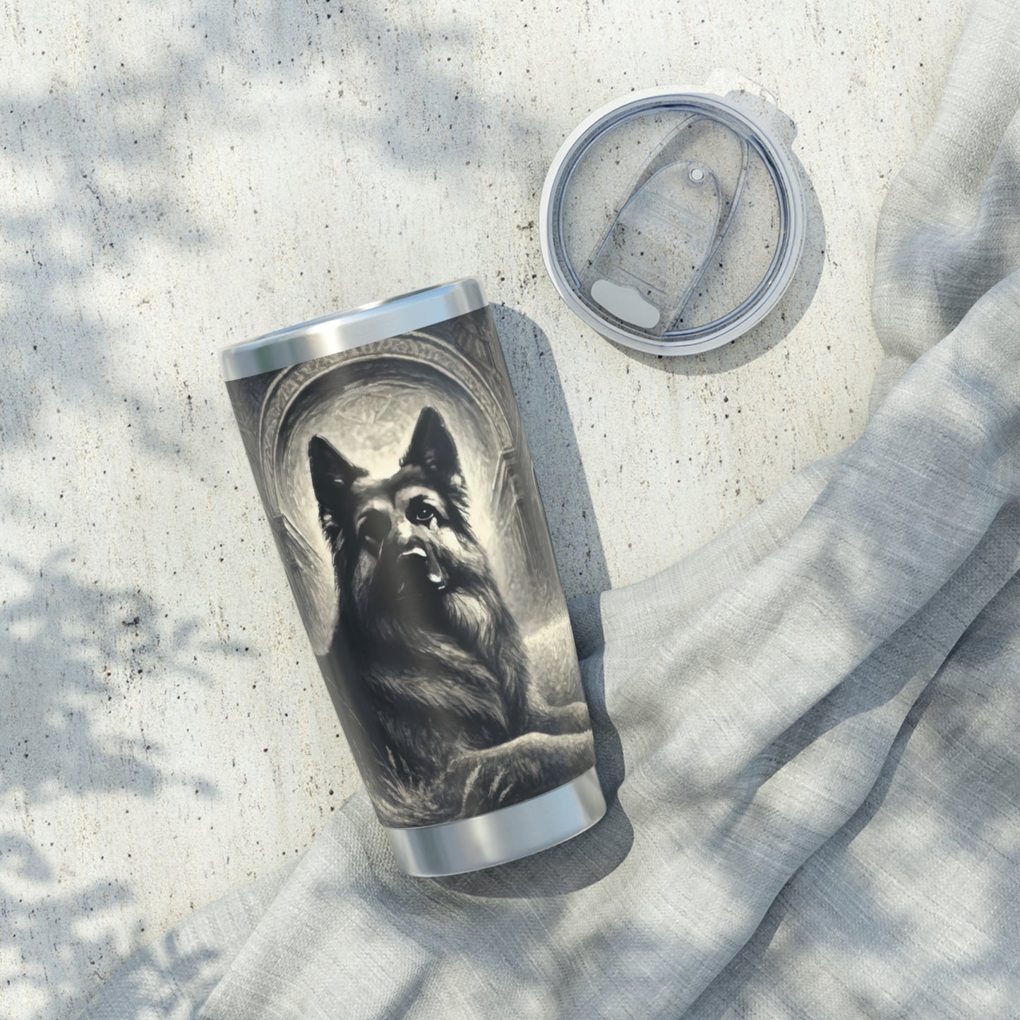 Neo-impressionism German Shepherd 20oz Tumbler