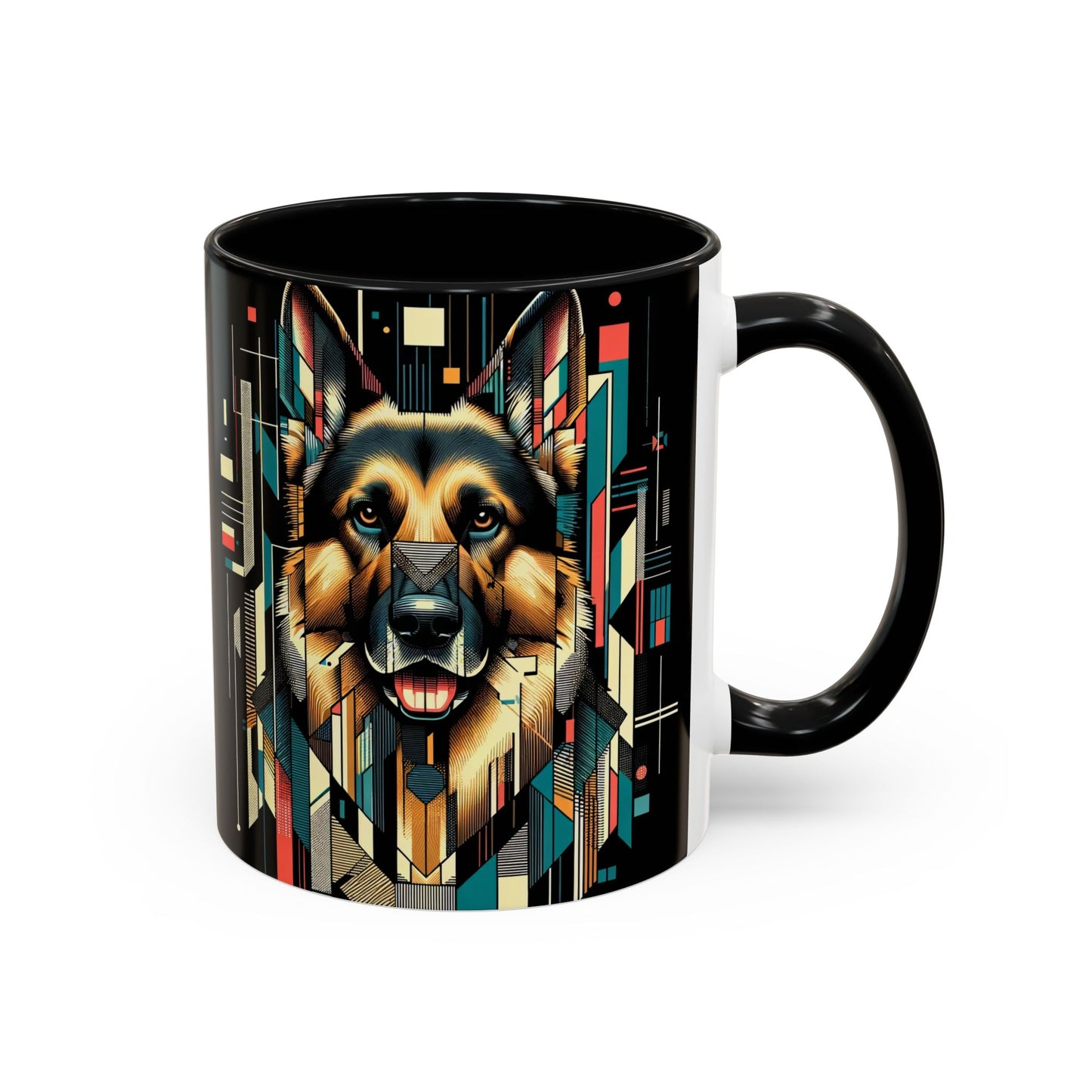 Constructivist and dadaist German Shepherd Coffee Mug