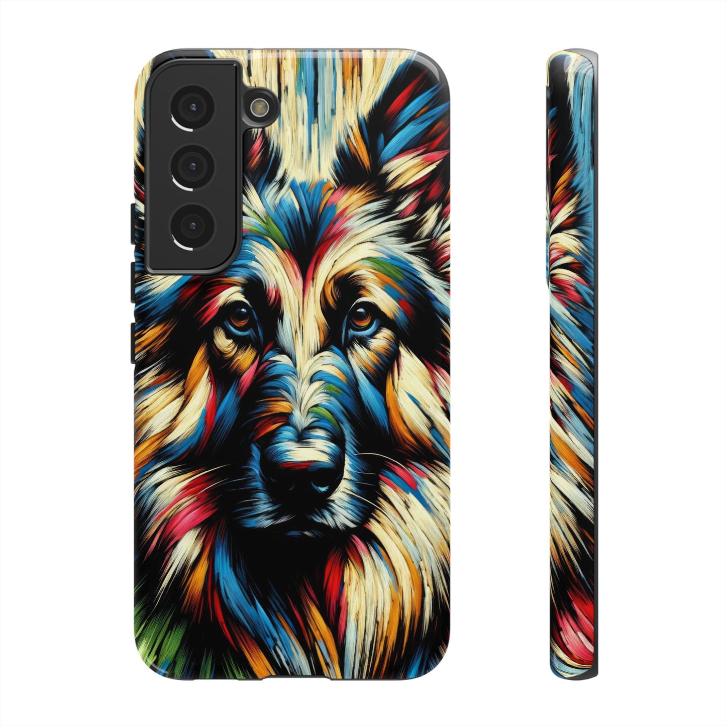 Fauvism scratchboard technique German Shepherd Phone Case