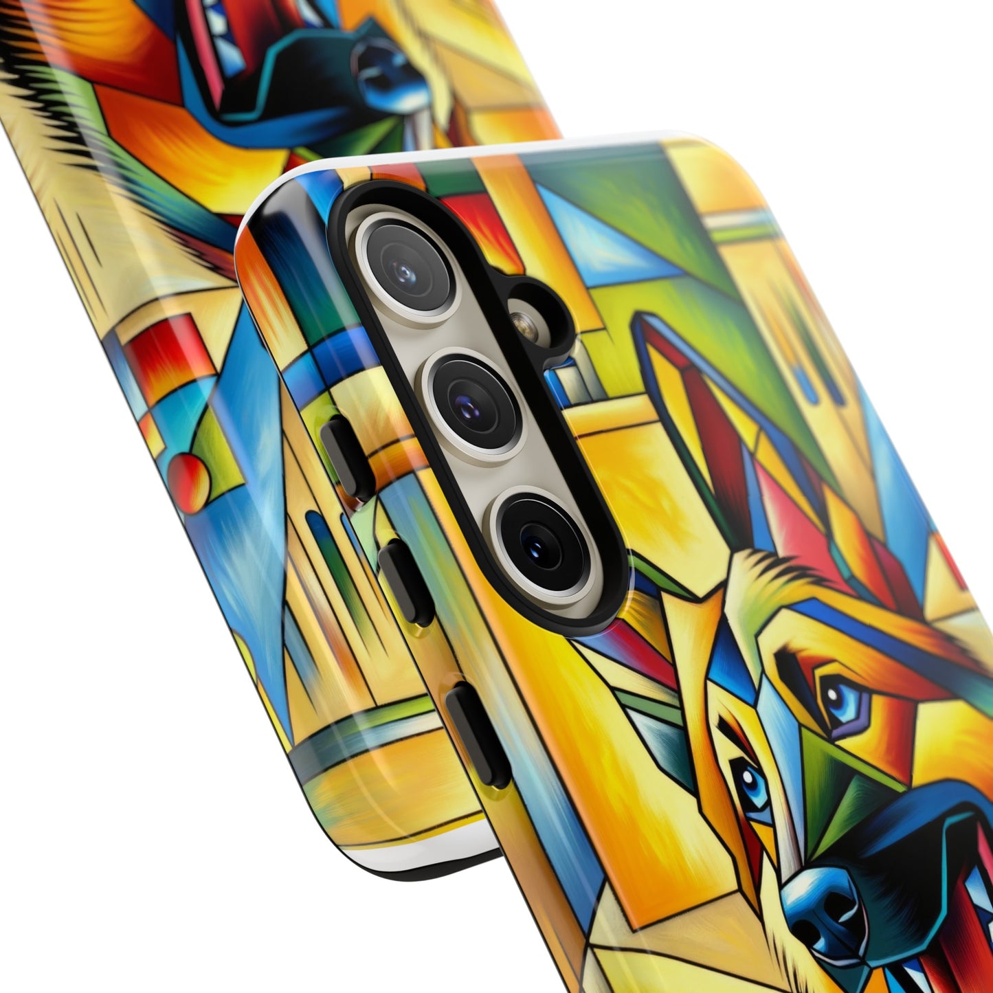 German Shepherd in Cubism Tough Phone Case