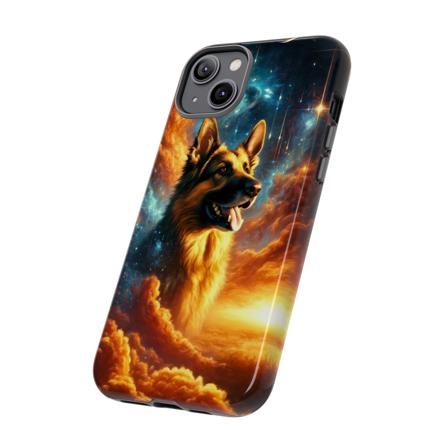 Sci-fi and stars-themed German Shepherd Phone Case