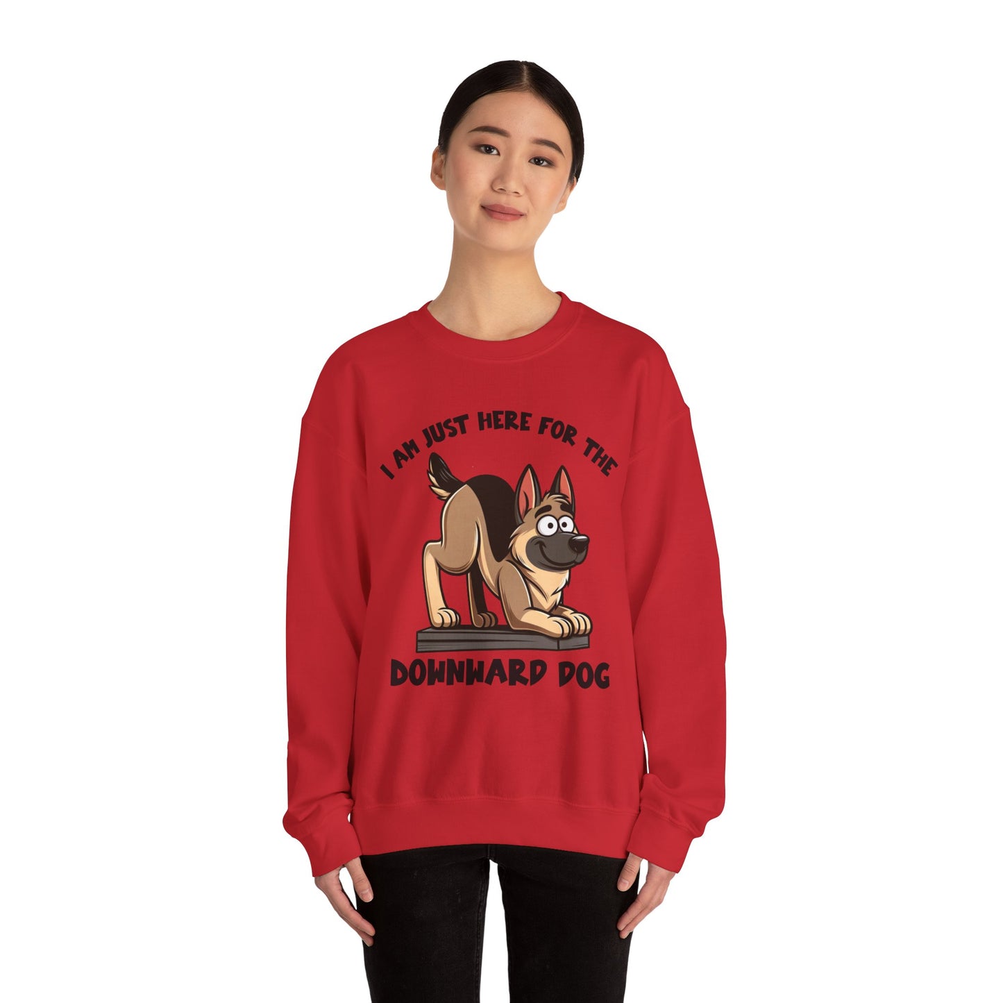 DownWard Dog Sweatshirt (10 colors) (German Shepherd)