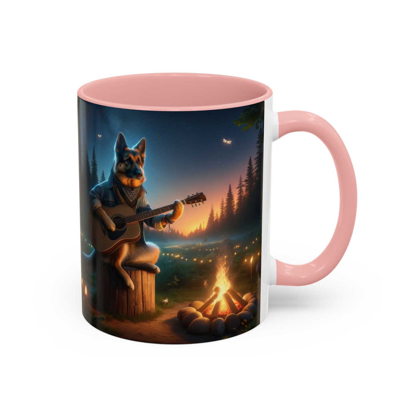 German Shepherd Playing a Guitar Coffee Mug