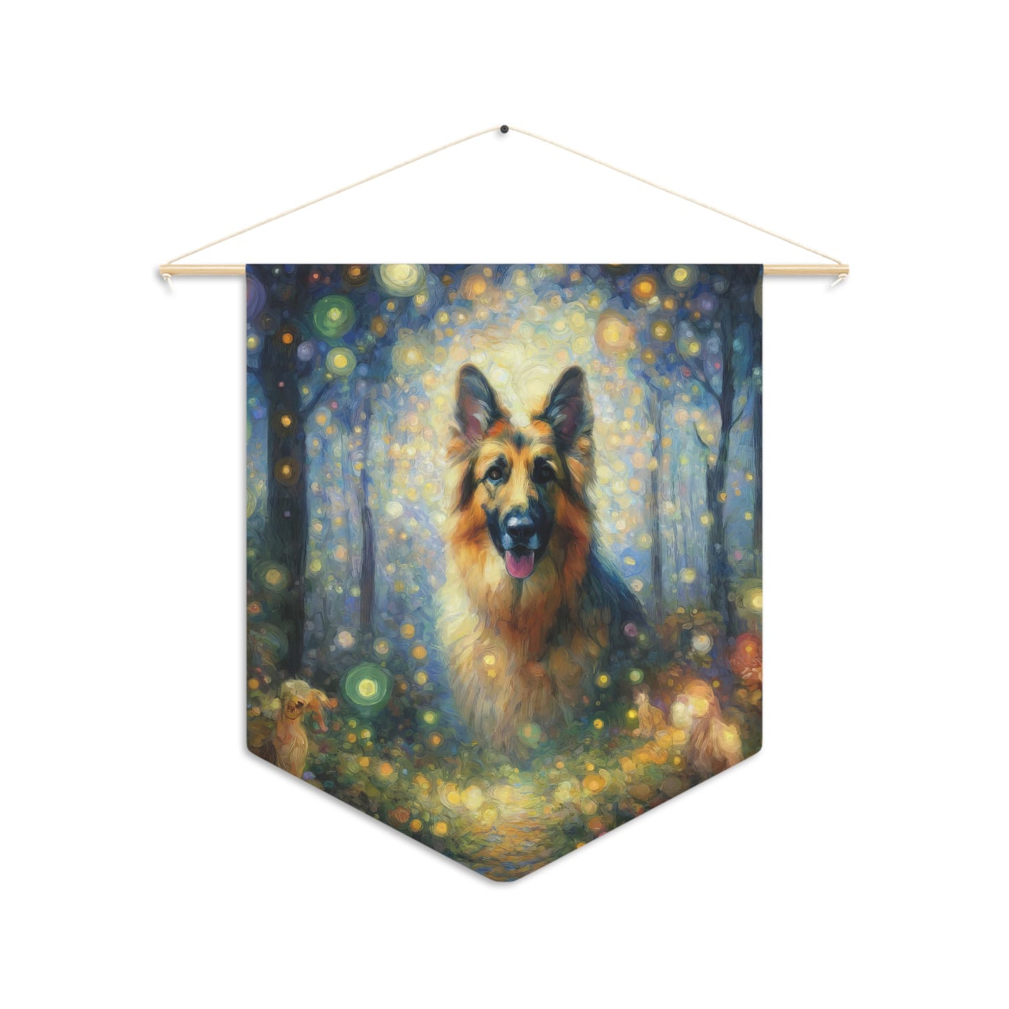 Neo-impressionism and fairy tale German Shepherd Pennant