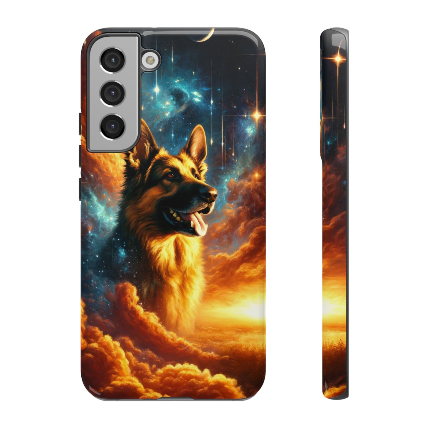 Sci-fi and stars-themed German Shepherd Phone Case