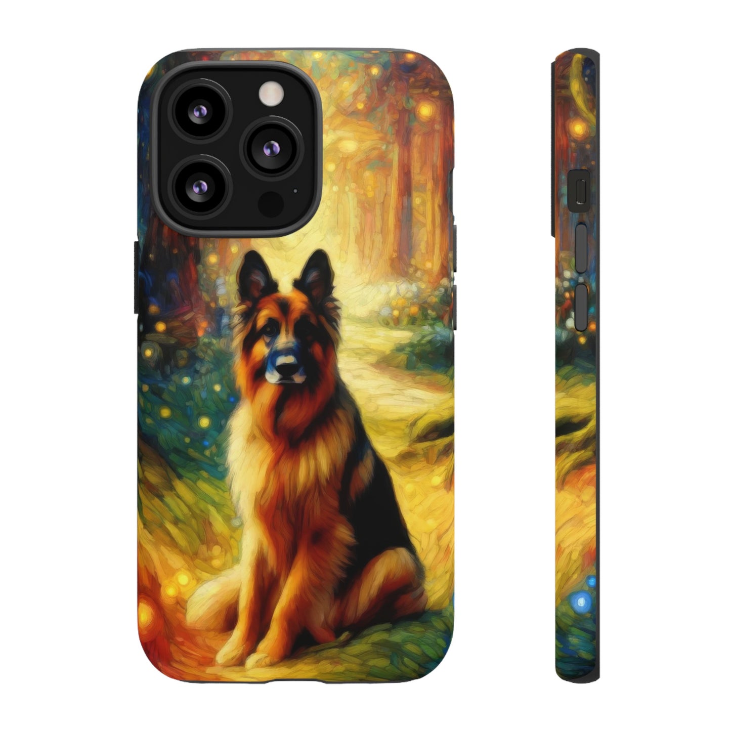 Neo-impressionism and fairy tale German Shepherd Phone Case