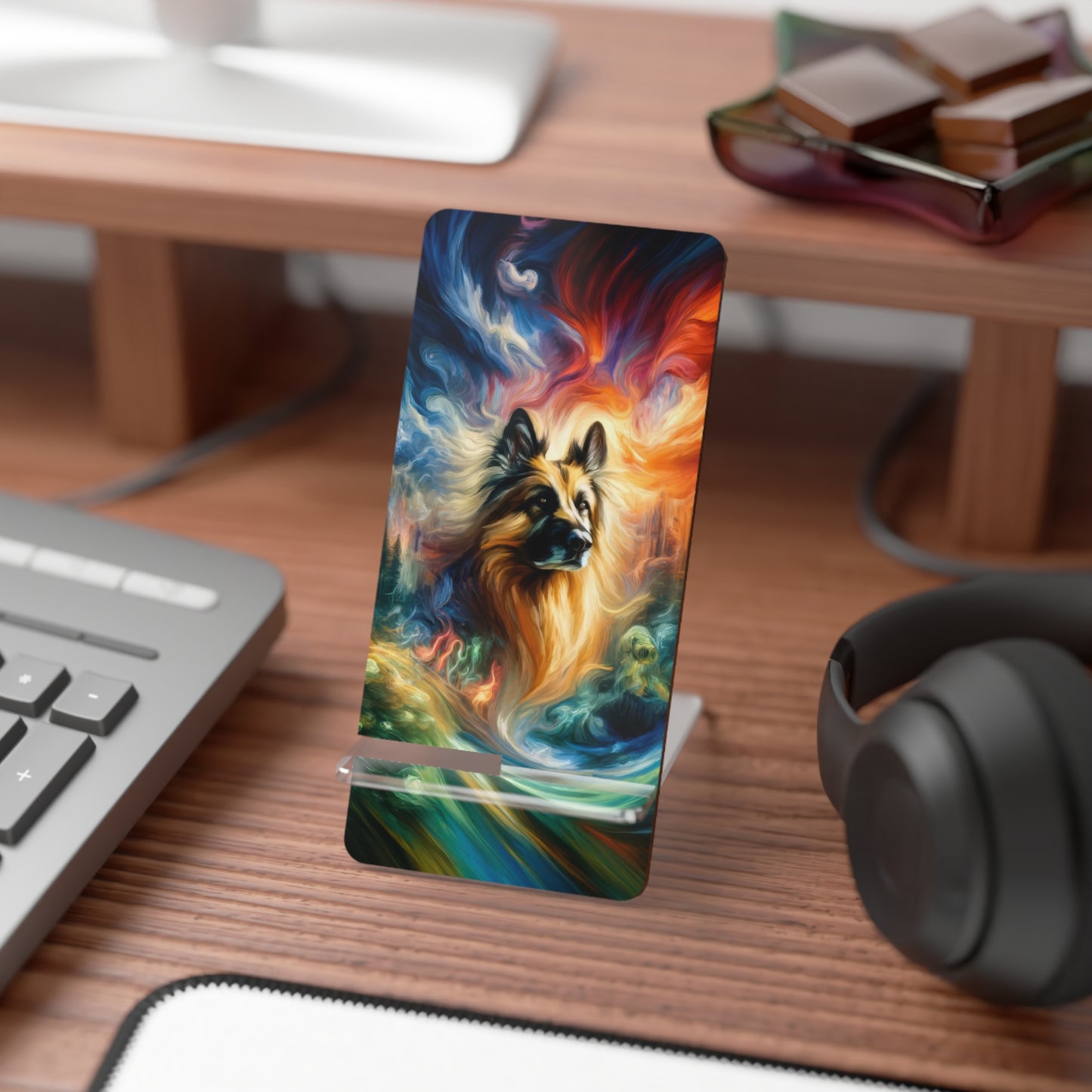 Expressionism and fantasy German Shepherd Smartphone Stand