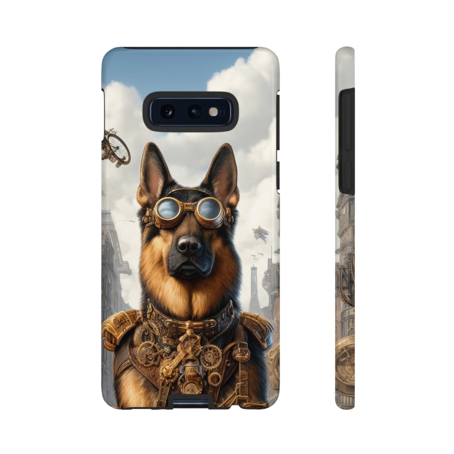 Realism and steampunk German Shepherd Phone Case