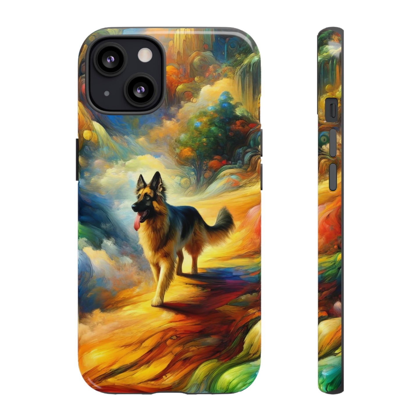 Fantasy and fauvism German Shepherd Phone Case