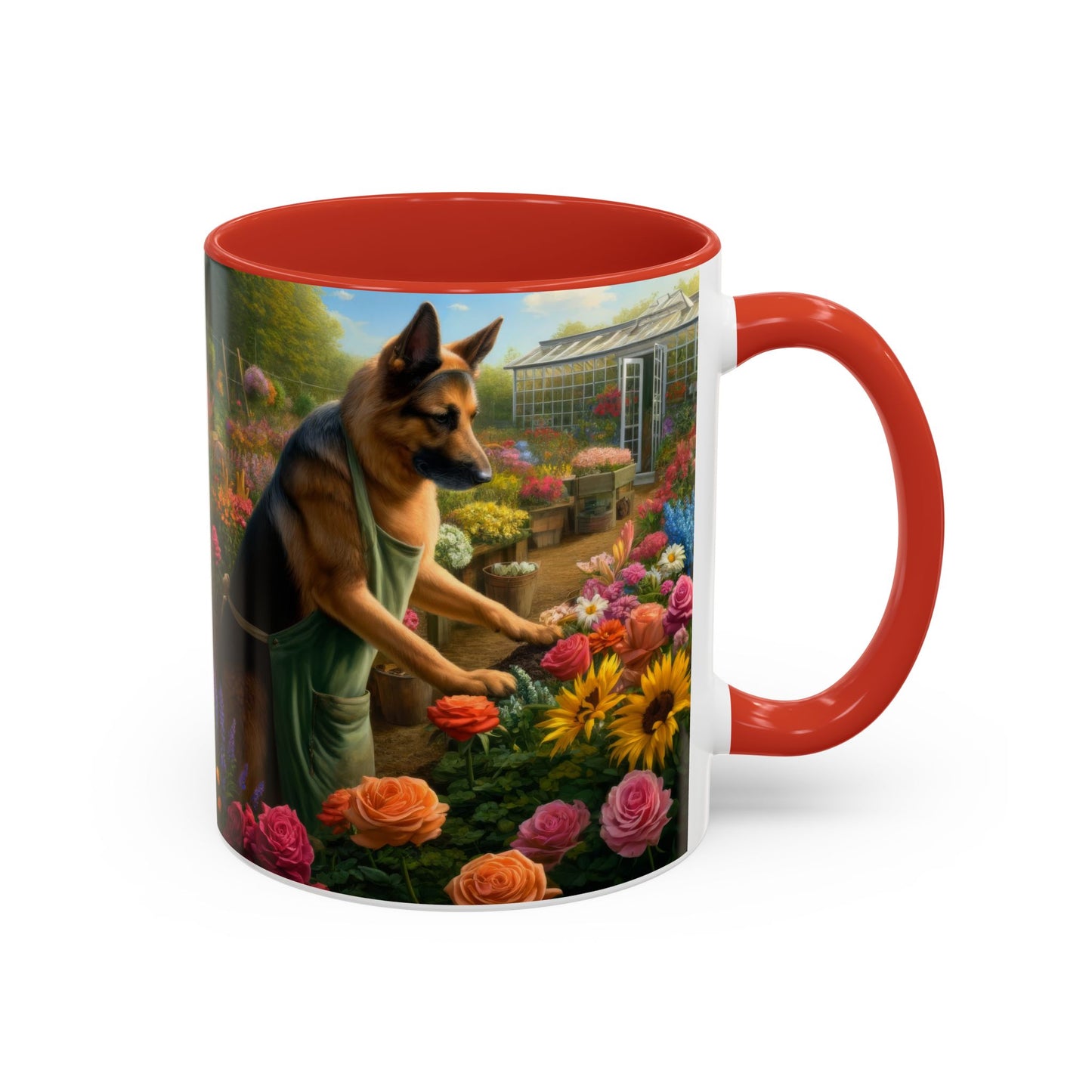 German Shepherd Gardening Coffee Mug