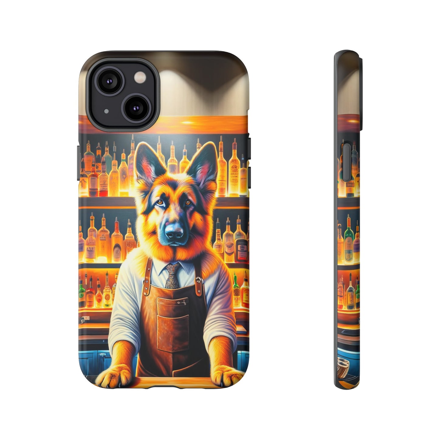 German Shepherd Tending a Bar Phone Case