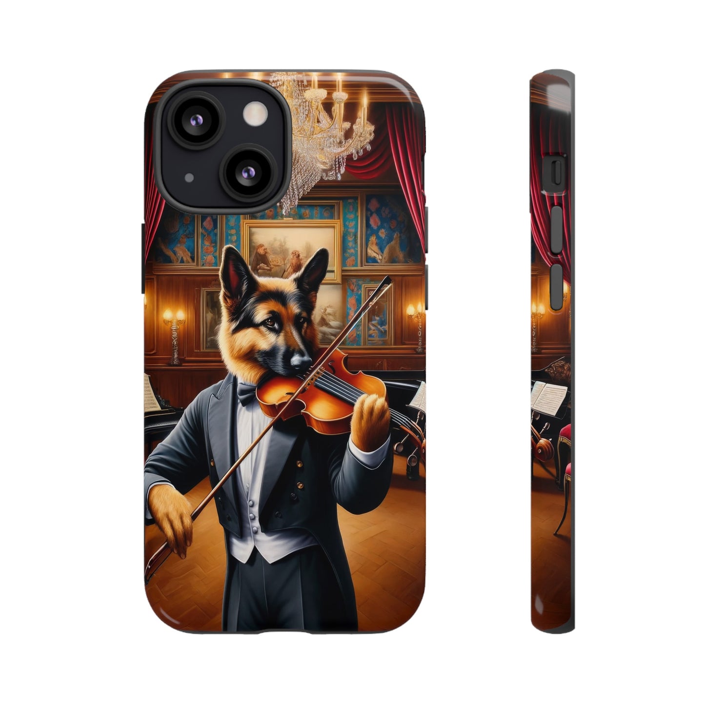 German Shepherd Playing the Violin Phone Case