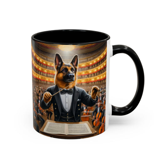 German Shepherd Conducting an Orchestra Coffee Mug