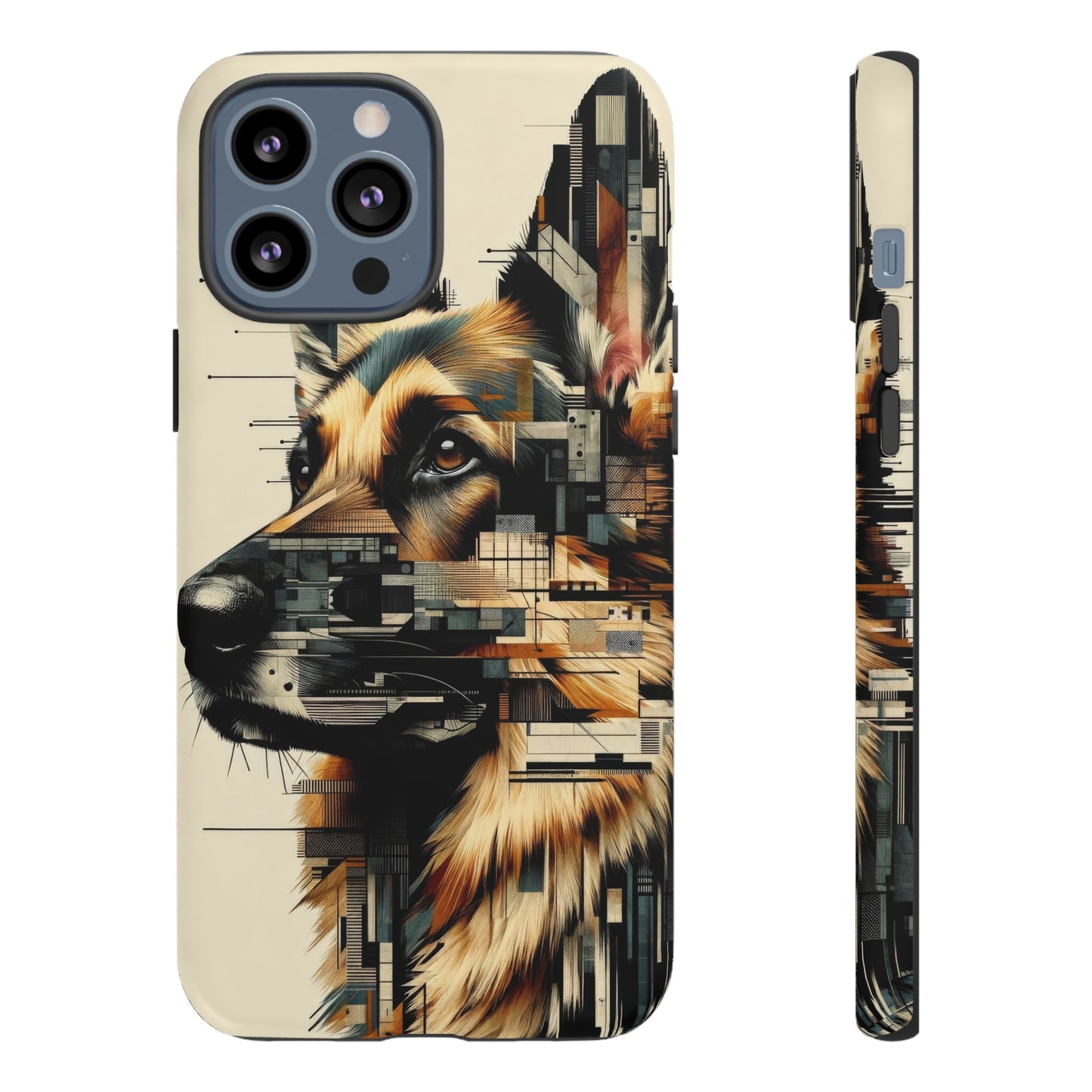 Constructivist and dadaist German Shepherd Phone Case