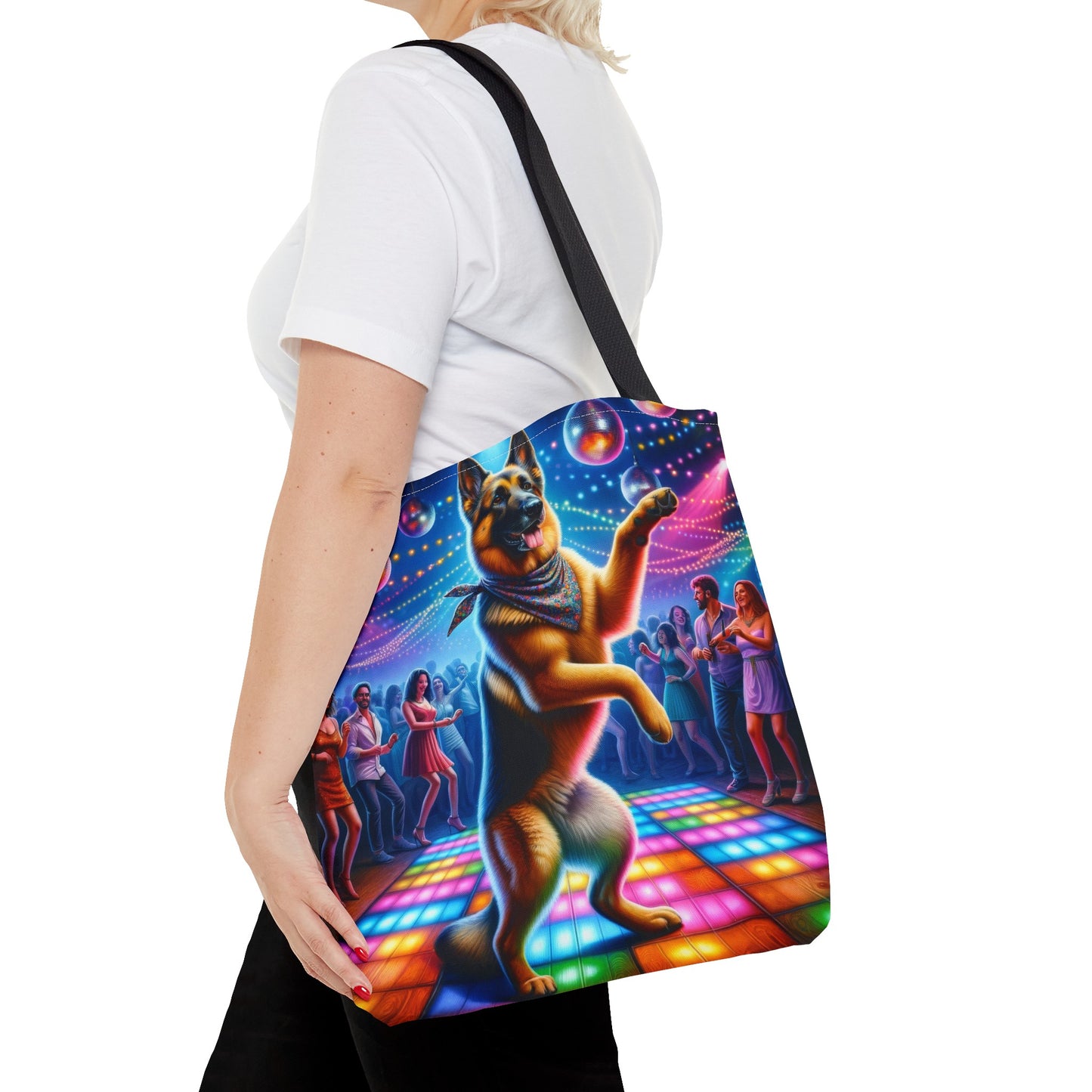 German Shepherd Dancing Tote Bag