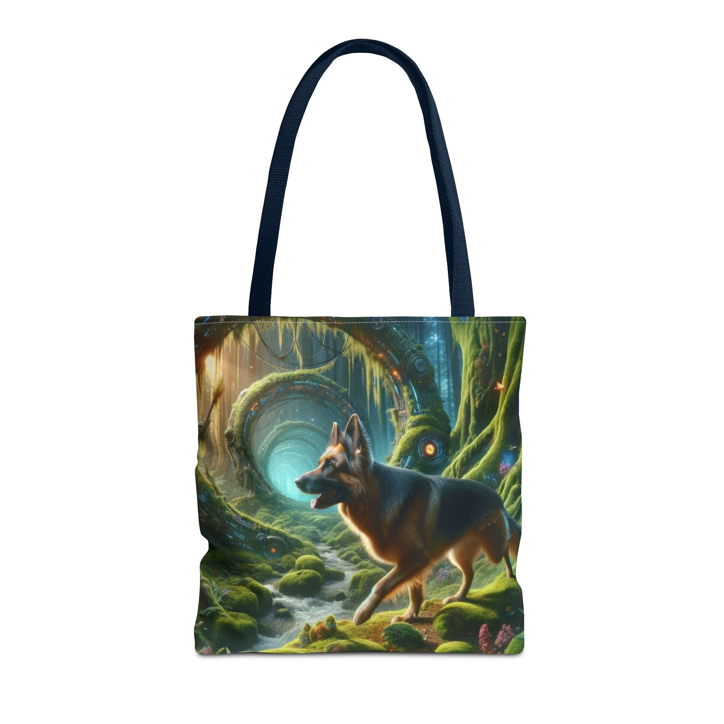 Sci-fi fantasy German Shepherd Tote Bag