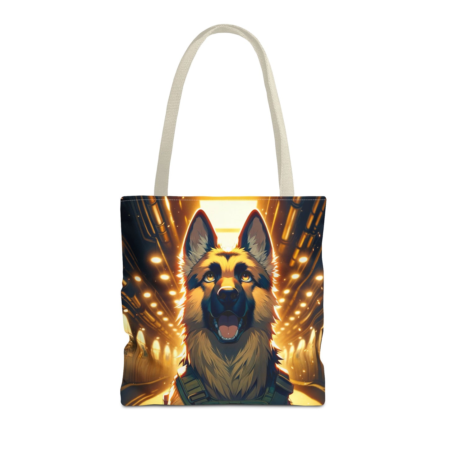 Anime German Shepherd Tote Bag