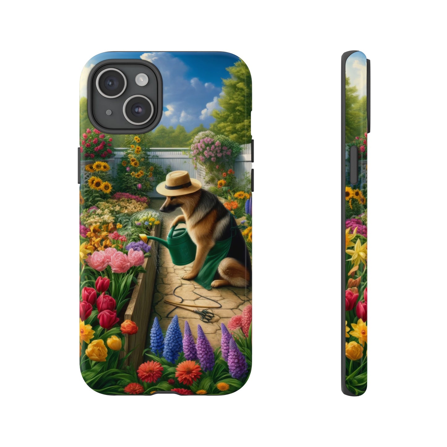 German Shepherd Gardening Phone Case