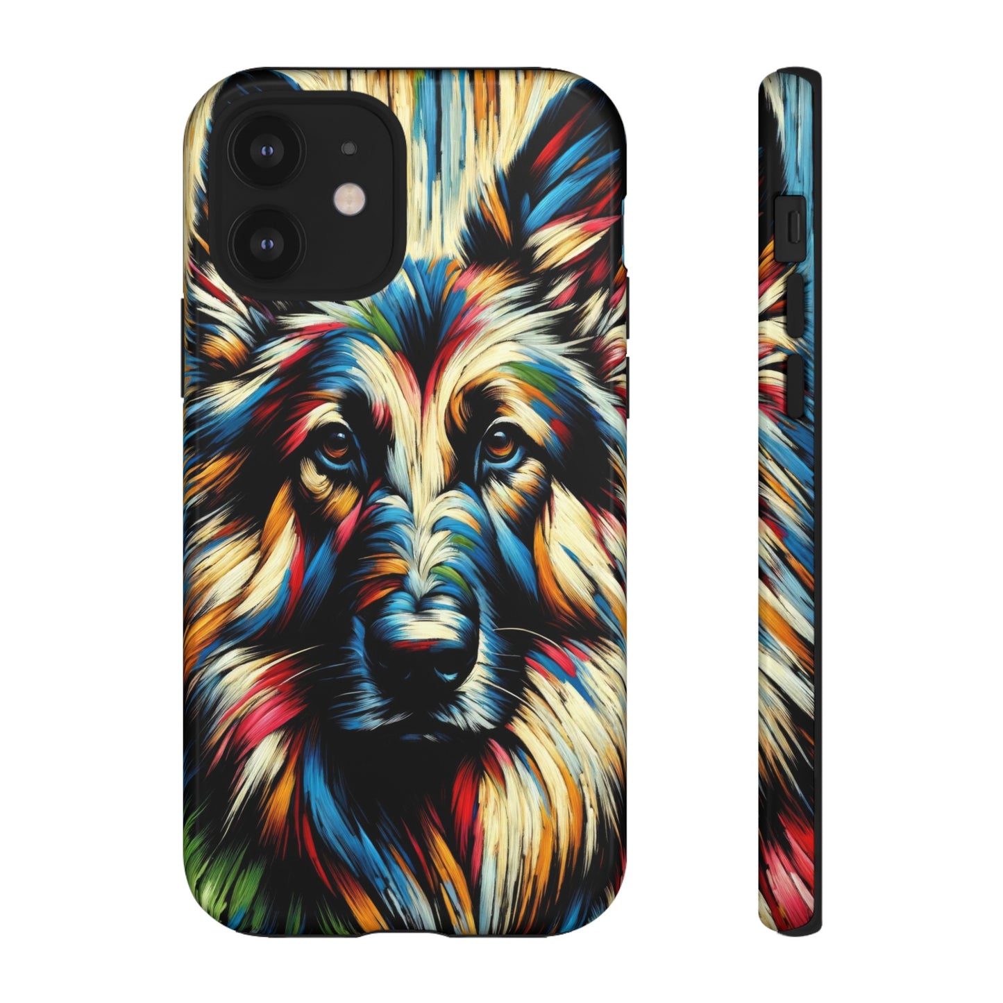 Fauvism scratchboard technique German Shepherd Phone Case