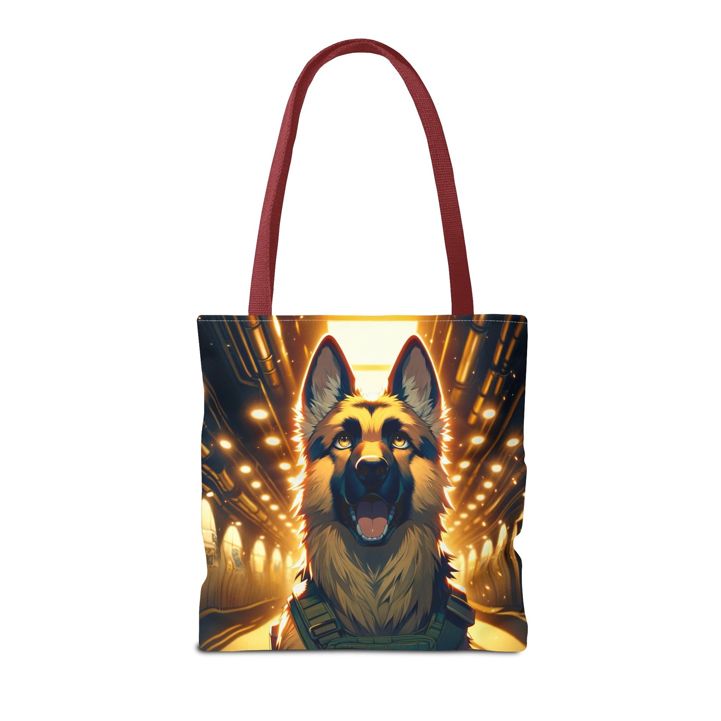 Anime German Shepherd Tote Bag