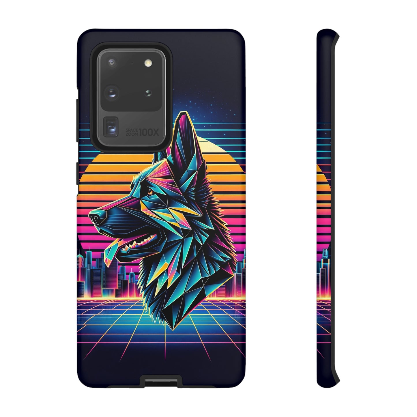 Origami and polyart German Shepherd Phone Case