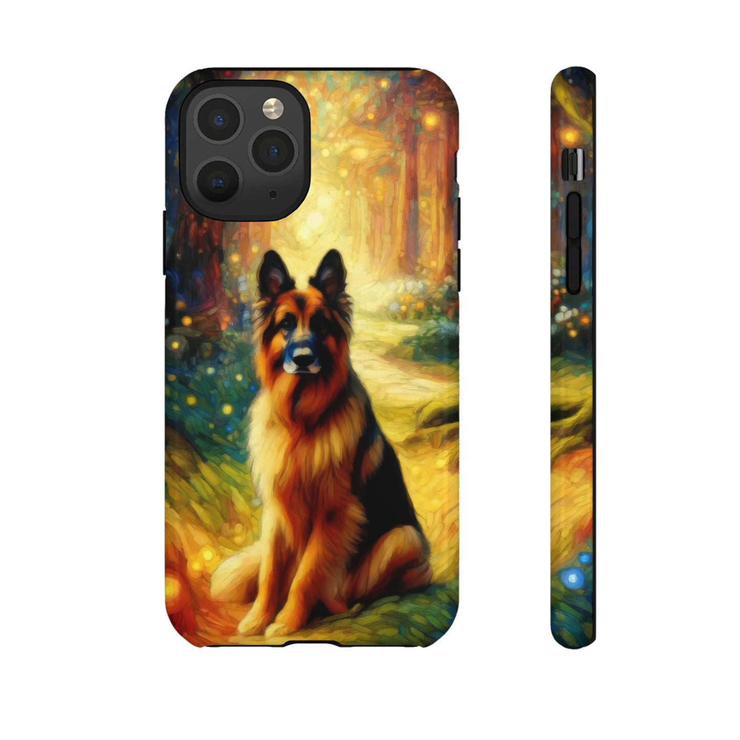 Neo-impressionism and fairy tale German Shepherd Phone Case