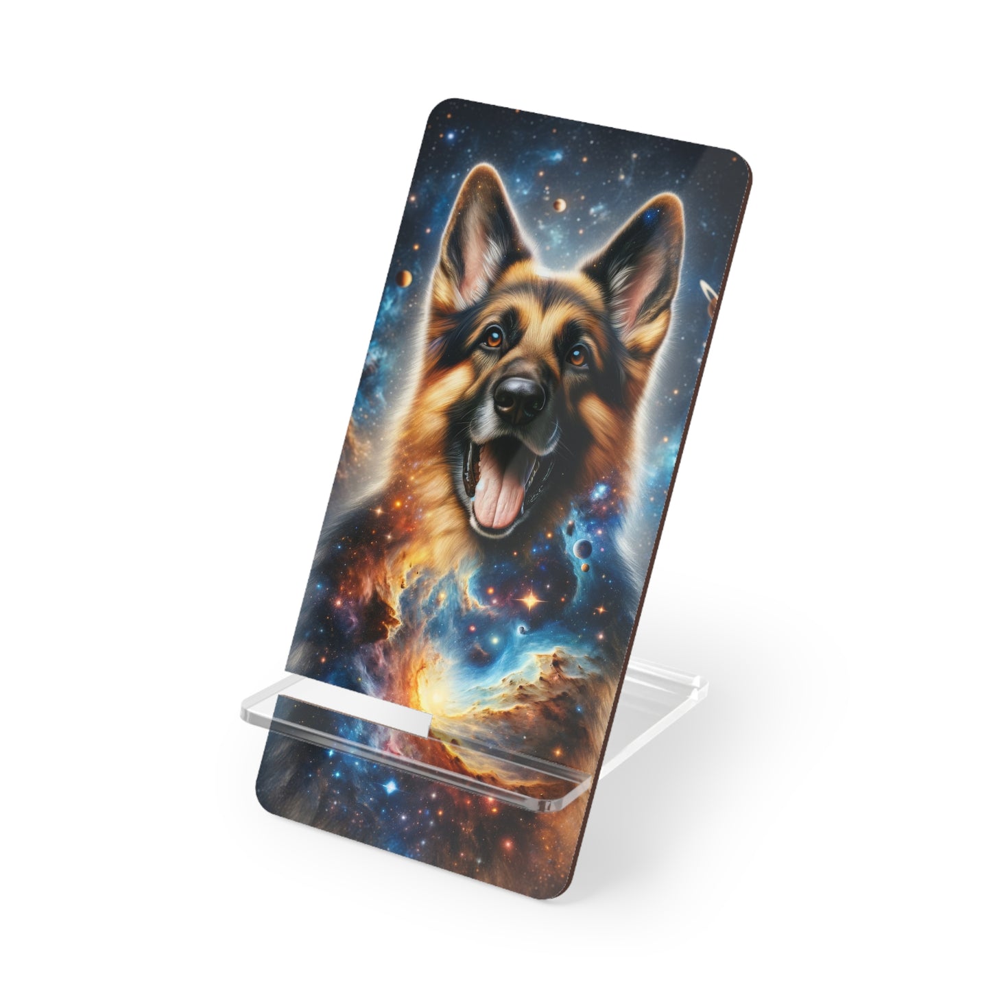 German Shepherd in Space Smartphone Stand