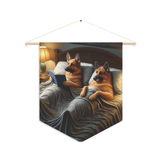 Sleeping German Shepherds Pennant