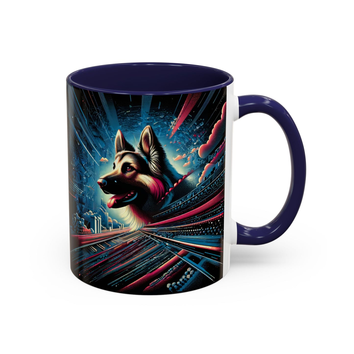 Futurism and gothic German Shepherd Coffee Mug