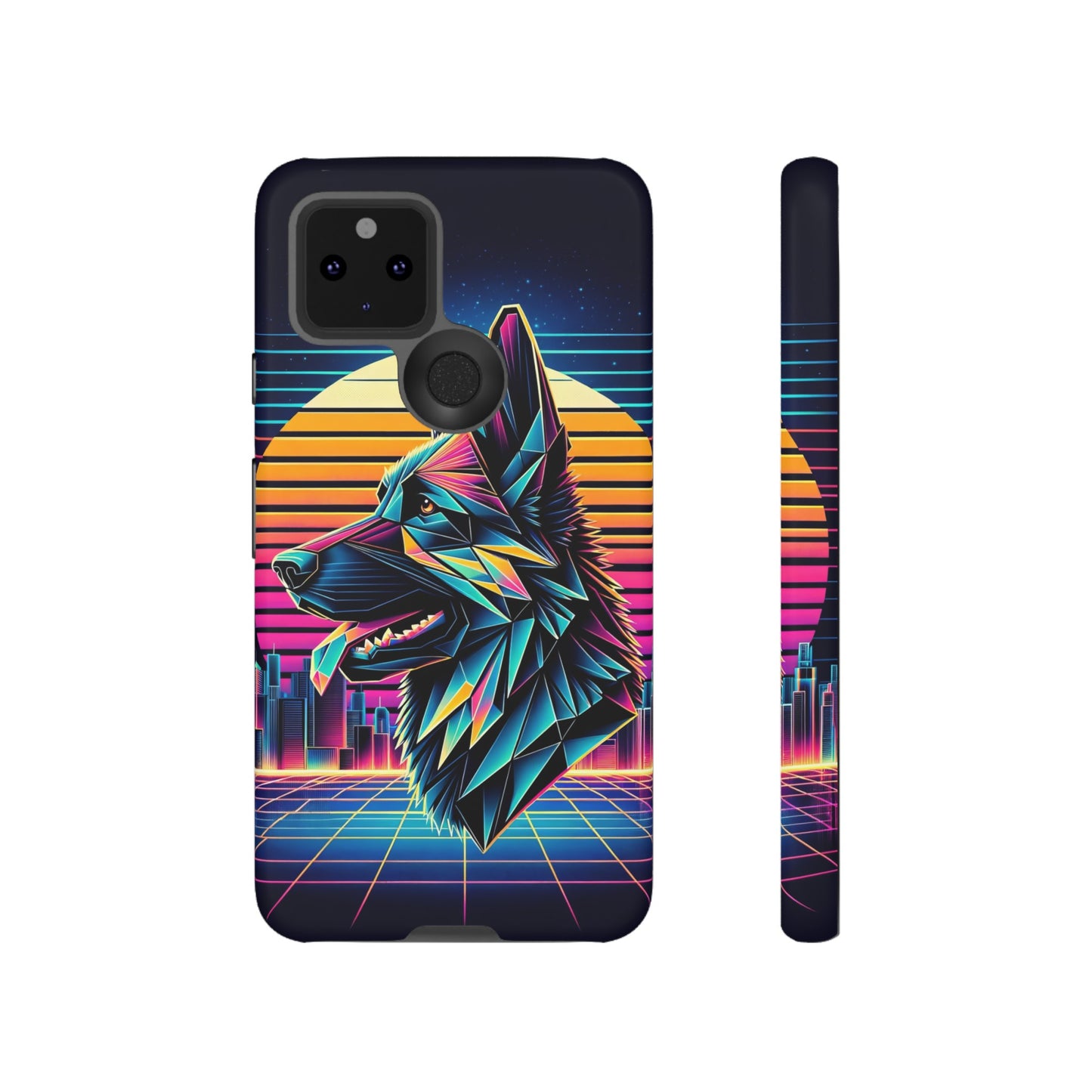 Origami and polyart German Shepherd Phone Case