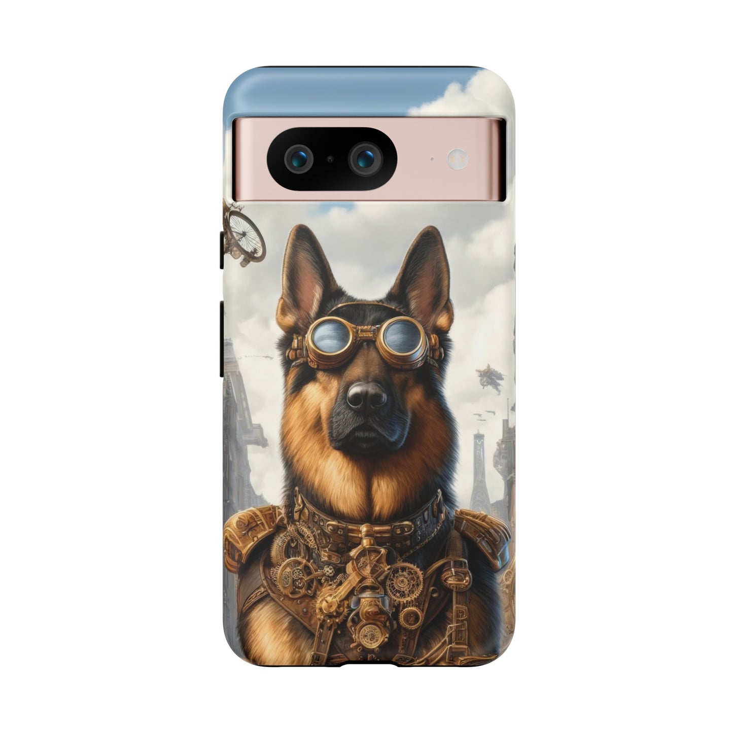 Realism and steampunk German Shepherd Phone Case