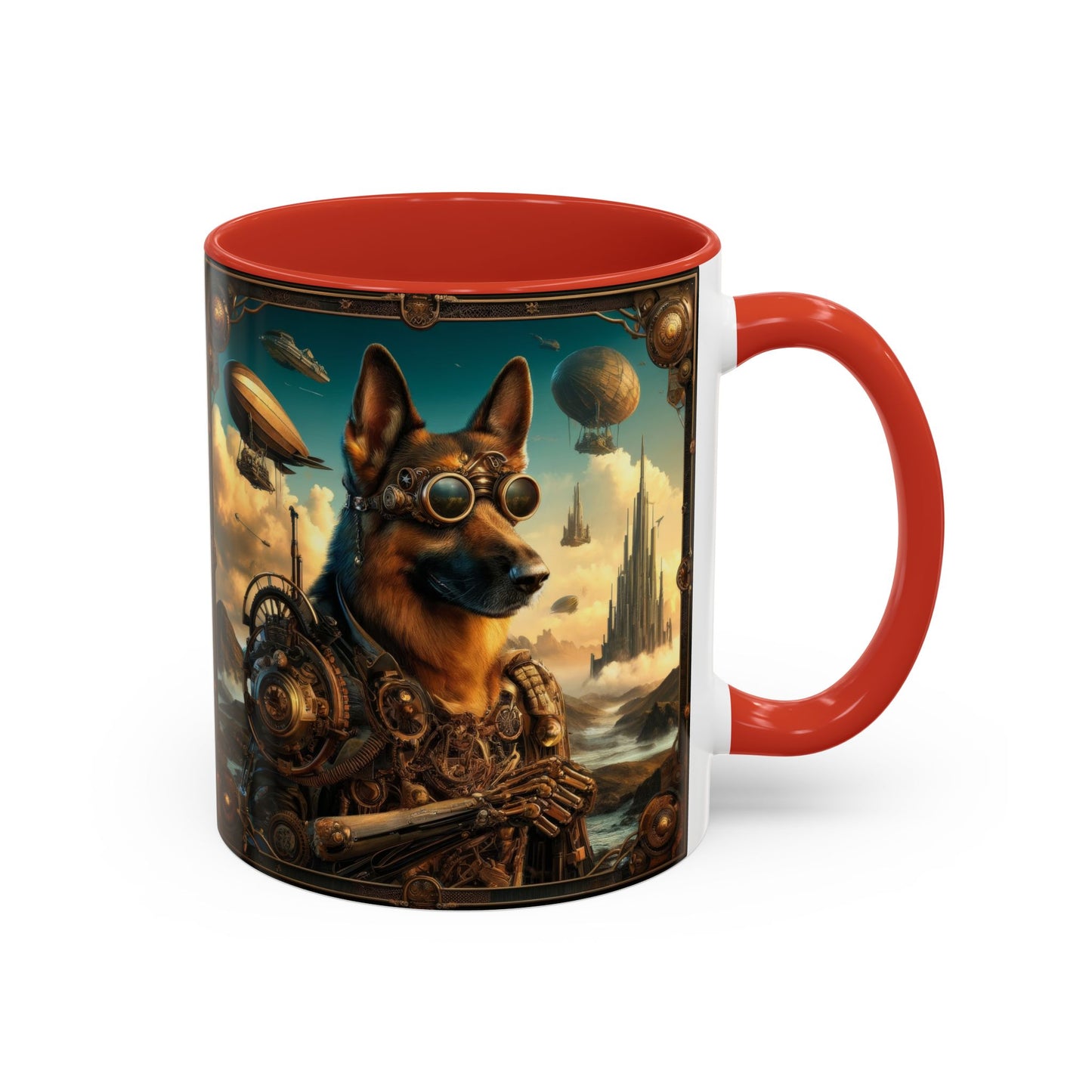 Steampunk Fantasy German Shepherd Coffee Mug